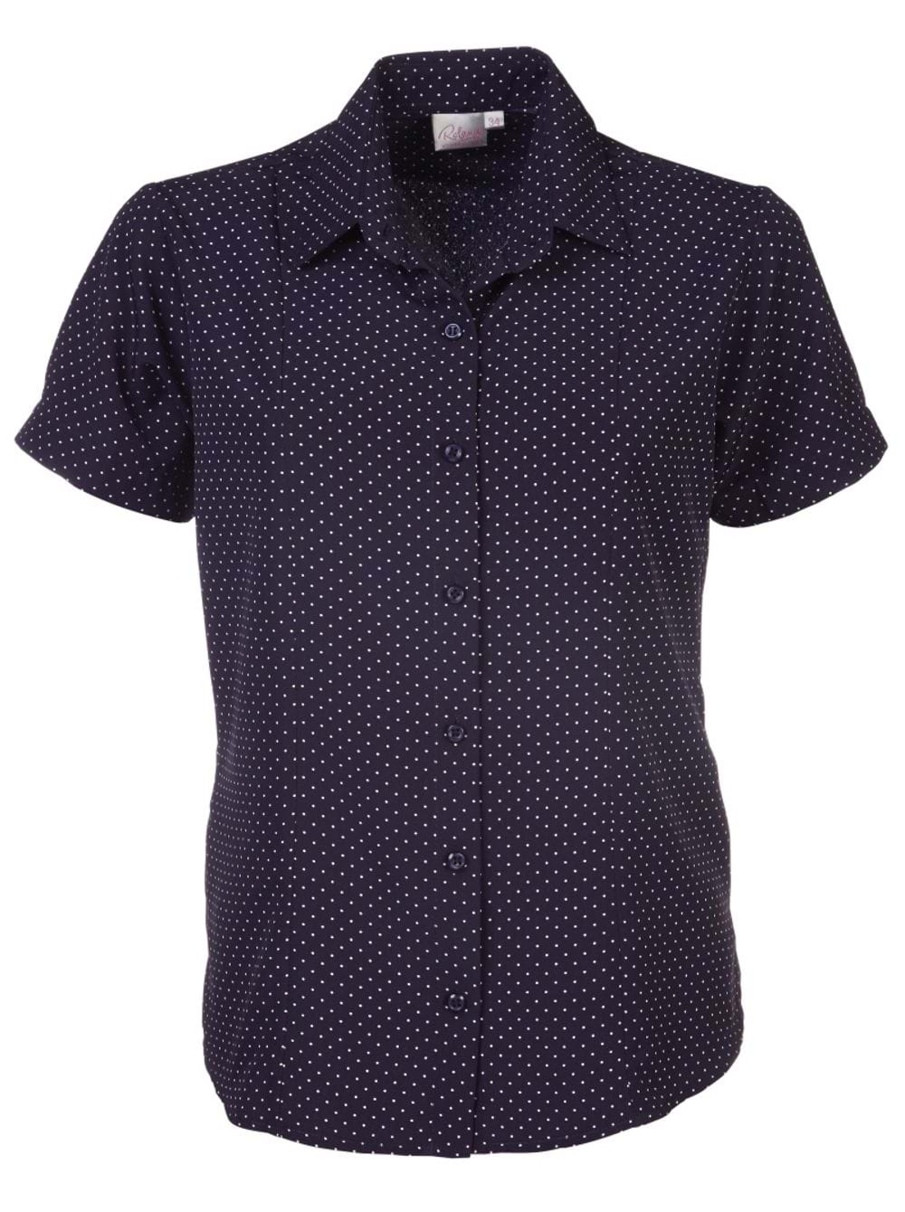 Zoe K222 S/S Blouse - Navy | Rolando Clothing South Africa