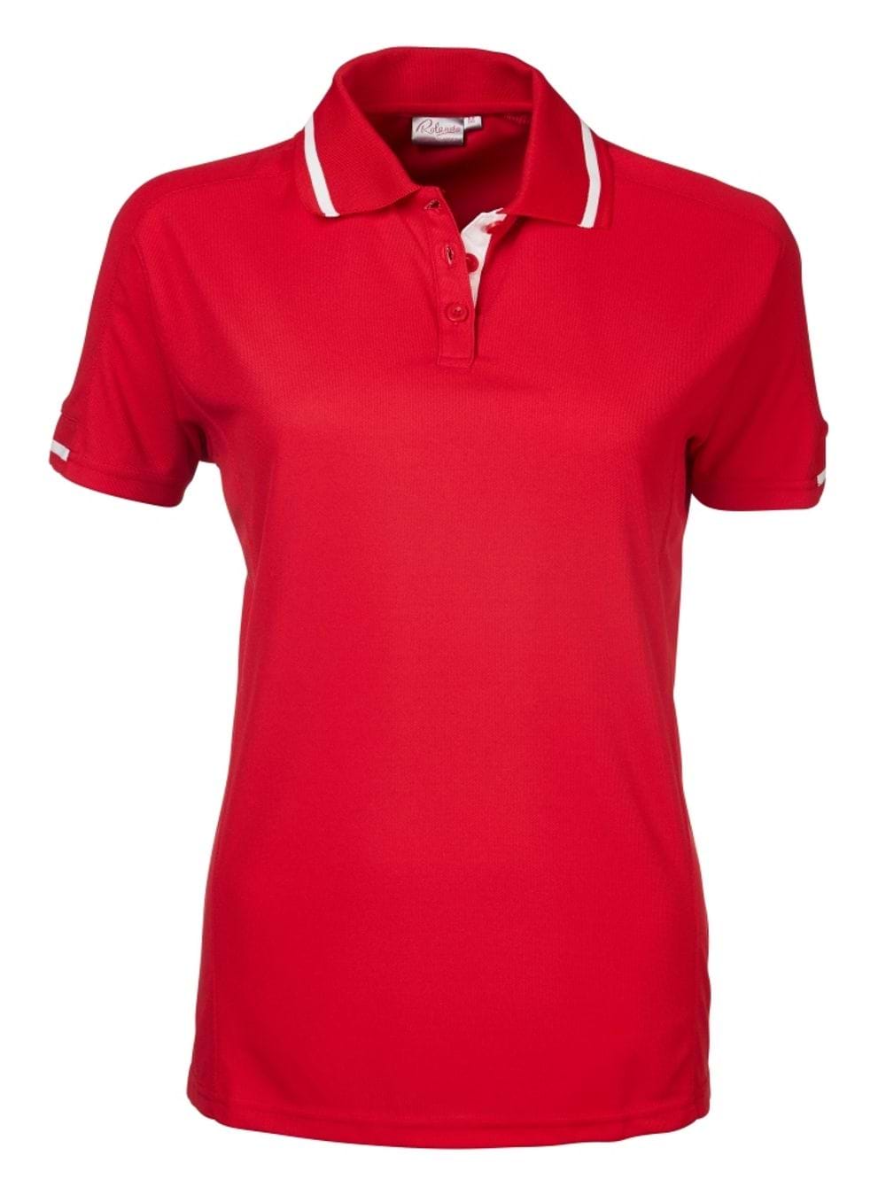 Ladies Qd1 Quick Dry Golfer - RED / White Trim