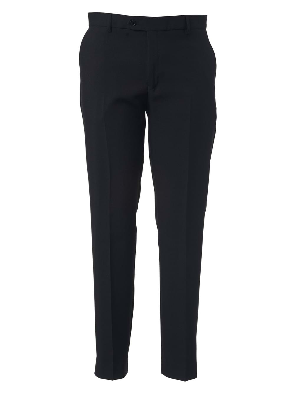 Men's Enzo Flat Front Trouser- Fabric 869 Black 