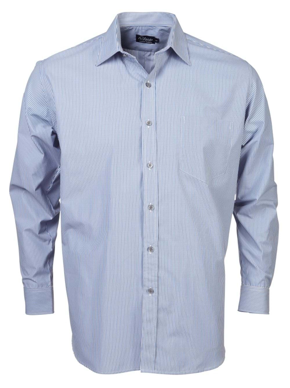 Mens K124 L/S Shirt - Blue/White